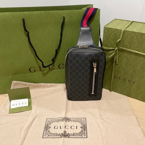 *SOLD* Gucci Black Sling Backpack *Authentic* - Picture 3 of 14